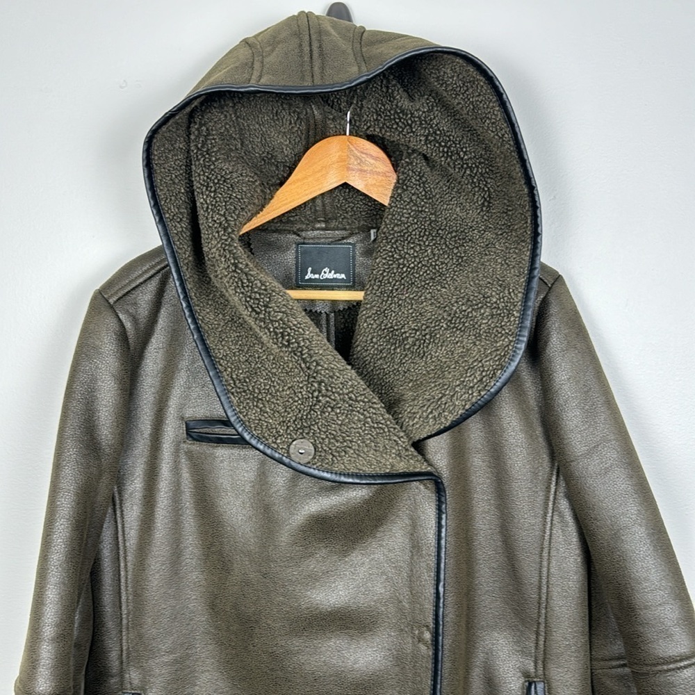 Sam Edelman Sydney Faix Fur Coat in Brown. Size L. - Picture 2 of 10